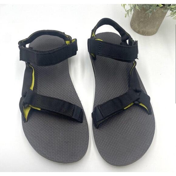 Men's Teva Original Universal Black Suede Strap And Footbed Sandal Size 13 - Picture 7 of 12